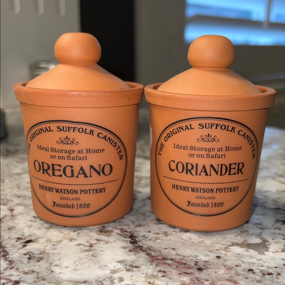 Terracotta Spice Jars - Oregano & Coriander